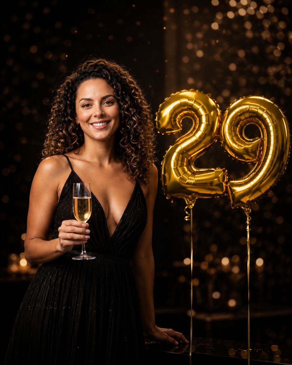Ensaio de aniversário 29 anos criado com IA